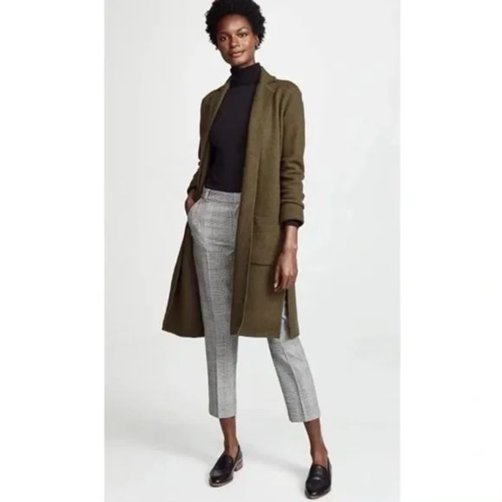Madewell Long Wool Duster in Olive